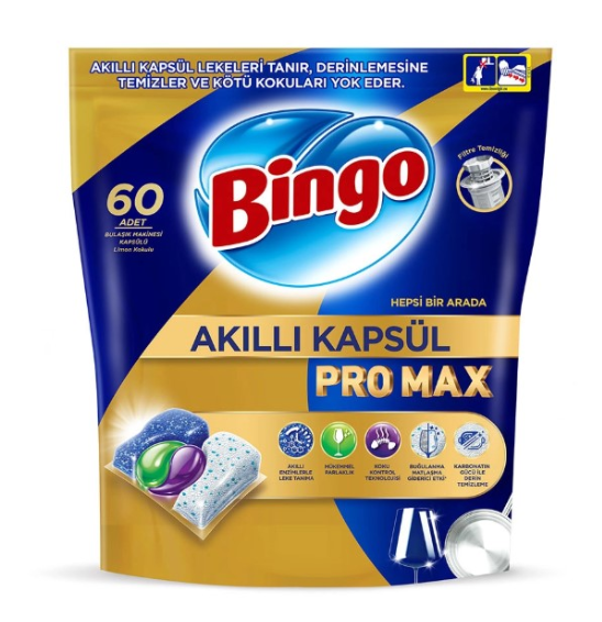 Bingo Akıllı Bulaşık Kapsülü Pro Max 60 Adet